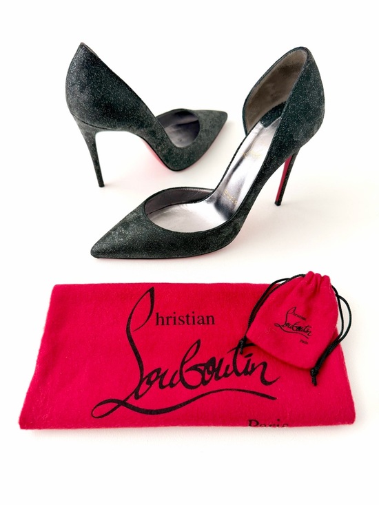Christian Louboutin Shoes - CHRISTIAN LOUBOUTIN || Iriza 100 Flintstar Glitter D’Orsay Heels EU 37.5